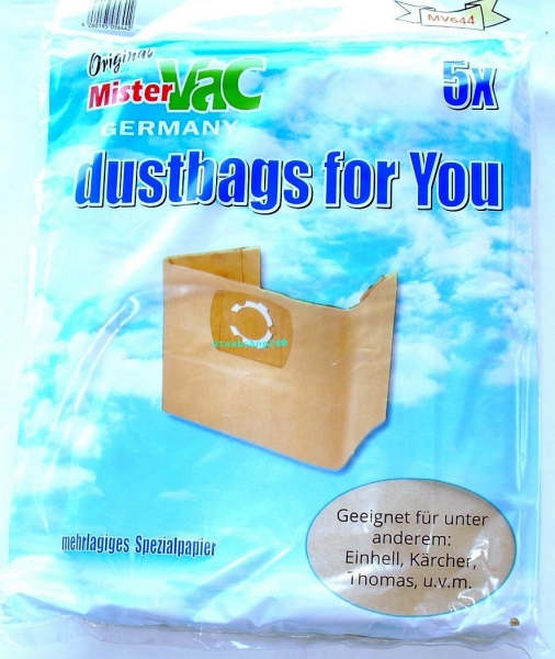 5xStaubsaugerbeutel 30L kompatibel mit MONZANA Nass-und Trockensauger